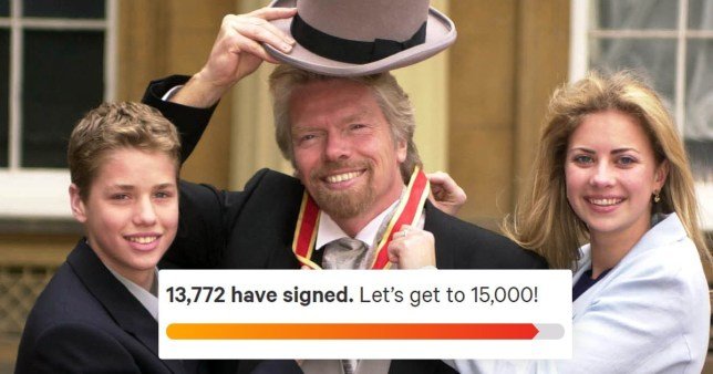 Petition to strip Richard Branson of his knighthood gets 13,000 signatures