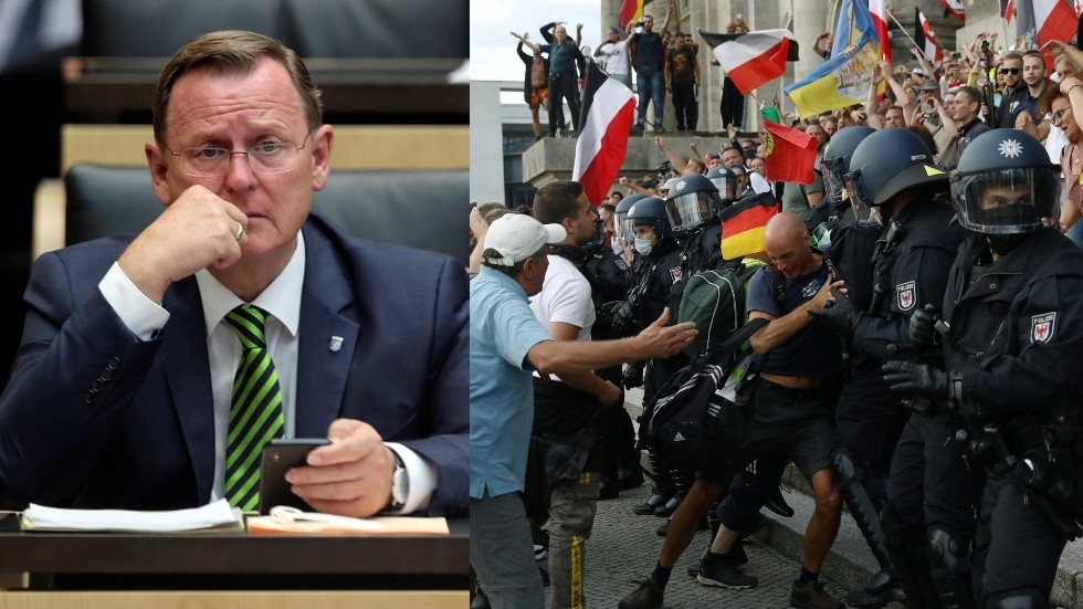 Anti-lockdown protesters are becoming ‘TERRORISTS,’ claims head of German state of Thuringia