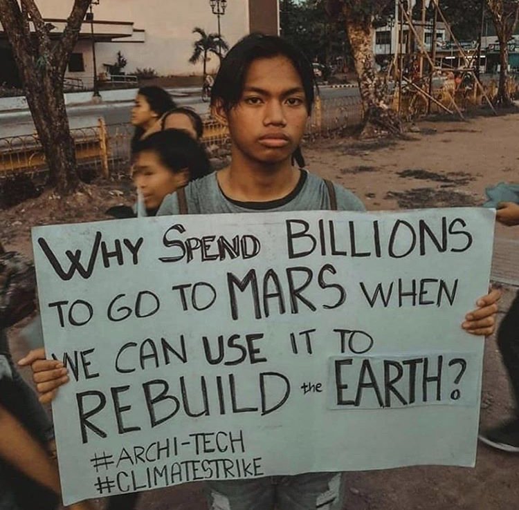 Why we are spending billions to go to Mars instead of using it to rebuild-earth?