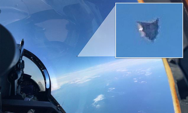 Leaked photo from Pentagon UFO task force shows 'silver cube' hovering