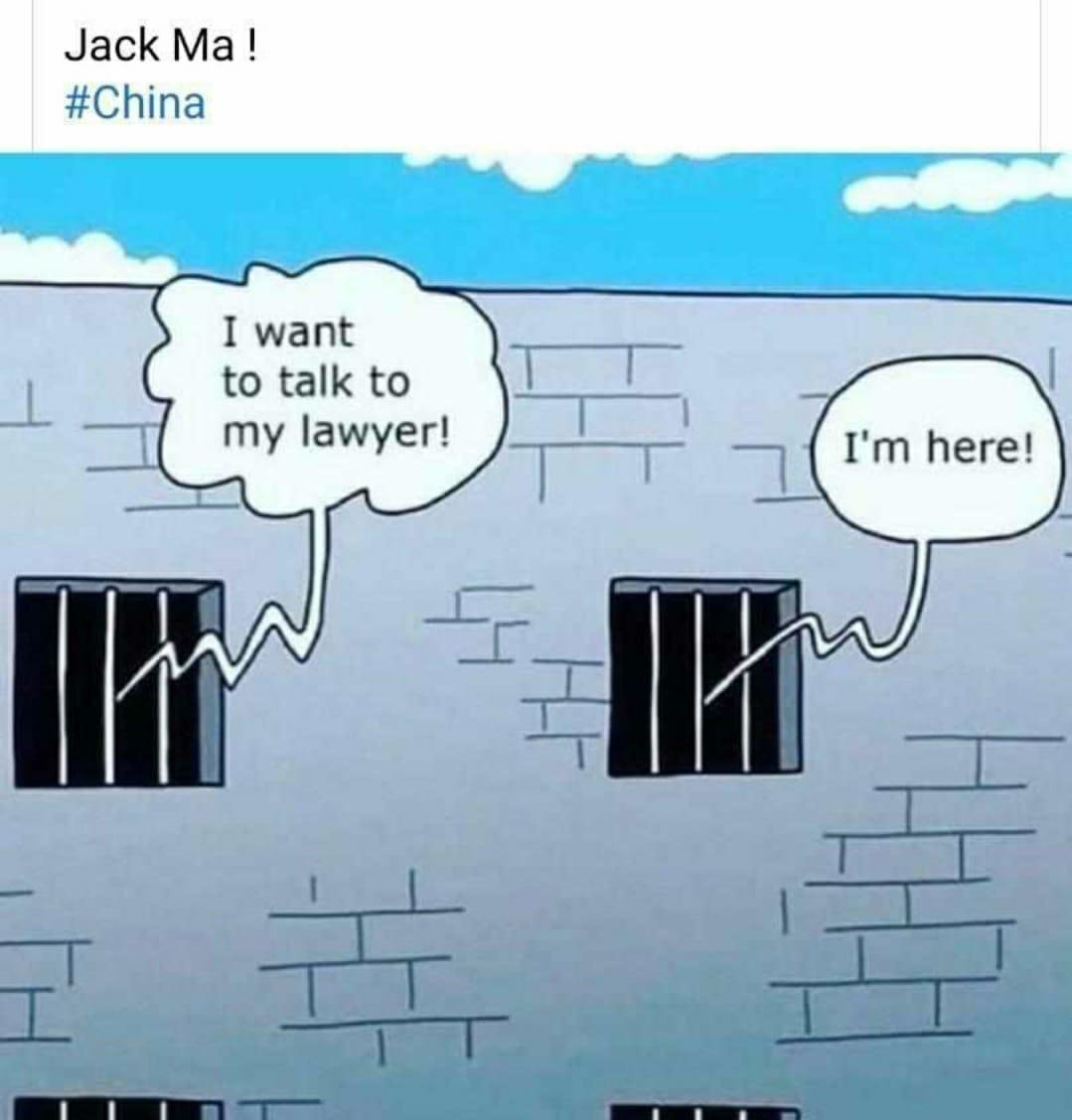 A joke that works as well for Jack Ma as for Trump.
