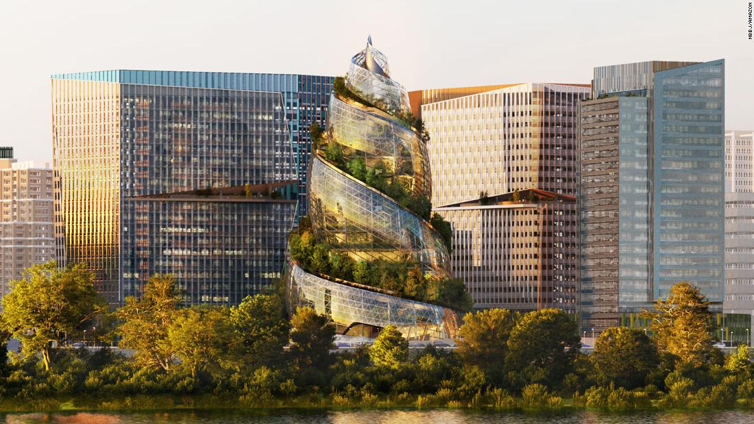 Amazon unveils plans for eye-catching 'Helix' tower at new $2.5B headquarters