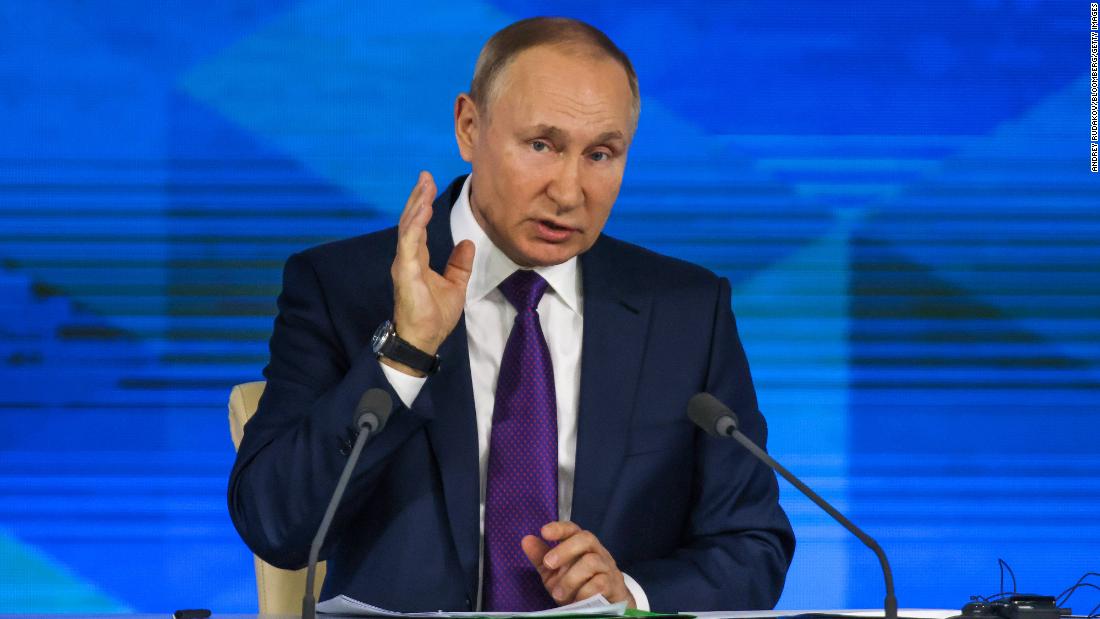 Putin blames the West for growing tensions during end-of-year news conference