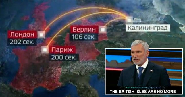Russian state TV simulates nuking Europe in 200 seconds with 'no survivors'